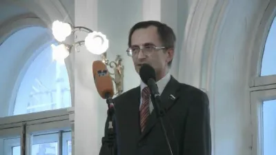 N. V. Levichev Is Speaking at the Ceremonial Meeting on 1 September 2010