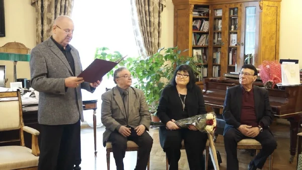 Поздравление юбиляров кафедры сольного пения: М. Ф. Касрашвили, З. Л. Соткилавы и А. П. Мартынова