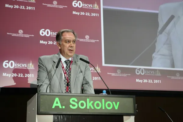 Лекция ректора Московской консерватории А.С. Соколова на 60-м Международном Конгрессе Европейского Общества сердечно-сосудистых и эндоваскулярных хирургов (ESCVS) в Крокус Экспо
