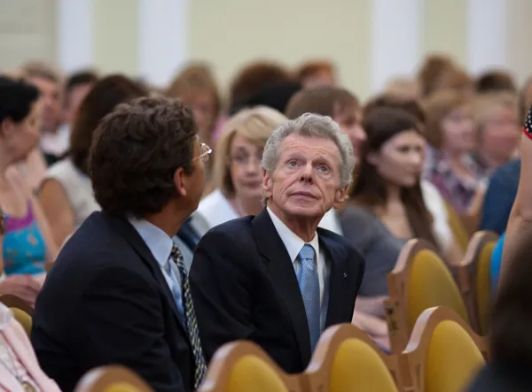 Ван Клиберн, победитель первого Международного конкурса имени Чайковского, почетный председатель жюри в номинации "Фортепиано"