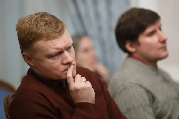  В Конференц-зале Московской консерватории Михаил Копельман («Копельман-квартет», Великобритания) провёл мастер-класс по скрипке и струнному квартету.
