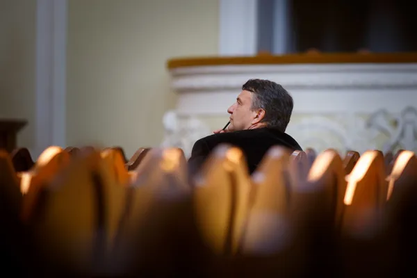 Во время репетиции.