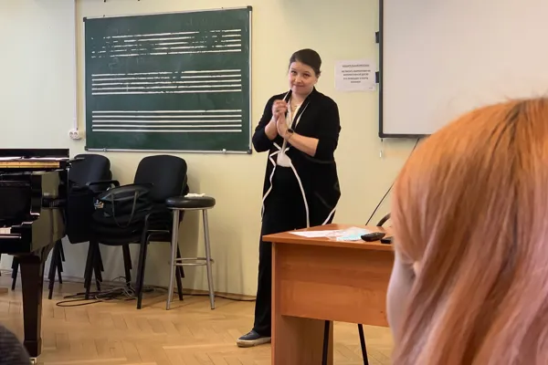 Мастер-класс «Ритмическое сольфеджио» ведёт Сонкина Екатерина Александровна. Аудитория 433 (4-й учебный корпус консерватории)