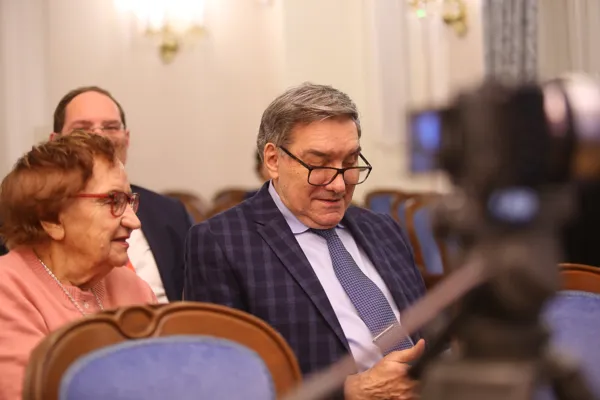Участники Круглого стола, посвященного юбилею Р.К. Щедрина (к 90-летию), в Конференц-зале Московской консерватории 16 декабря 2022 года