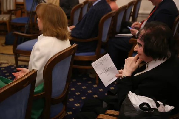 На открытии Круглого стола, посвященного юбилею Родиона Константиновича Щедрина (к 90-летию), в Конференц-зале Московской консерватории 16 декабря 2022 года